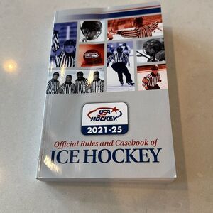 USA ice Hockey official rules and casebook of Ice Hockey 2021-2025.